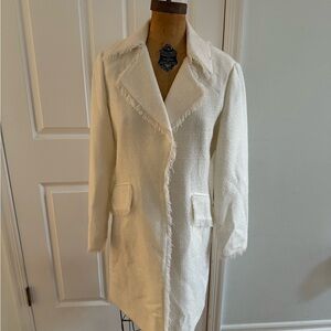 WD.NY Women's Winter White Blazer Coat
